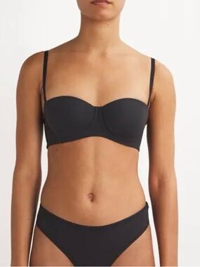 SKIMS NWT Fits Everybody Strapless Convertible Bra Onyx Black Size 38D